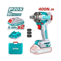 Máy Vặn Bu Lông Không Chổi Than Dùng Pin Lithium-Ion 20V (2 Pin 2.0Ah  1 Sạc) Total TIWLI2040