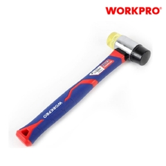 Búa 2 mặt tay đầu nhựa đập không nẩy, cán bọc cao su Workpro - WP241036
