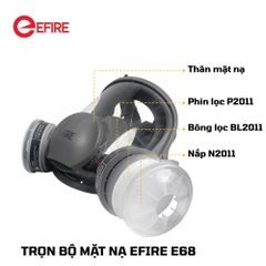 [Sale 25/9] Combo Mặt Nạ Phòng Độc Efire E68 Kèm Phin Lọc