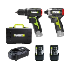 Combo Máy Khoan Và Máy Vặn Vít Dùng Pin 12V Worx WU920X