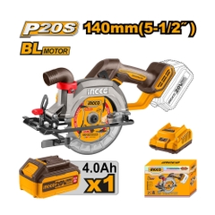 Máy Cưa Đĩa Tròn  Dùng Pin 20V-140mm INGCO CSLI14021