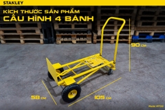 Xe đẩy hàng đa năng 2/4 bánh 150kg/200kg Stanley MT519