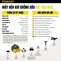 Máy nén khí không dầu Stanley 6L DST100/8/6