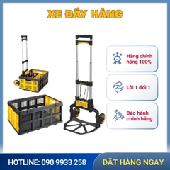 Xe đẩy hàng 2 bánh gấp gọn kèm rổ đựng hàng 60kg Stanley FT509
