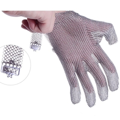 Găng Tay Lưới Inox Chống Cắt Móc Cài Bằng Inox