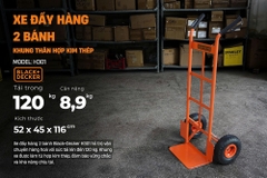 Xe đẩy hàng 2 bánh 120kg Blackand Decker-USA H301