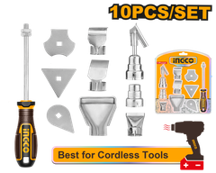 Bộ 10 Món Phụ Kiện Thổi Nhiệt INGCO HGA0131