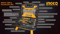 Bộ 120 món đồ nghề cầm tay INGCO HKTAC011201