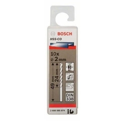 Mũi Khoan INOX HSS-Co 2mm (Hộp 10 Mũi) Bosch 2608585874
