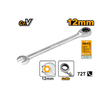 Cờ Lê Miệng Vòng 2 Chiều 12mm INGCO HCSPAR121