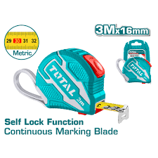 Thước Kéo Thép Nền Vàng 3x16mm Total TMT126231