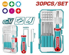 Bộ 30 tua vít và đầu vít có thể thay thế Total TACSD30306