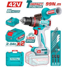 Máy Khoan Búa Không Chổi Than Dùng Pin 42V Total TIDLI429982