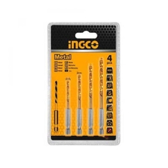 Bộ 4 mũi khoan kim loại HSS INGCO AKD1402 chính hãng