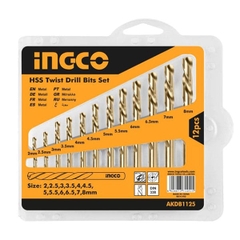 BỘ 12 MŨI KHOAN KIM HSS 2-8MM INGCO AKDB1125 uy tính