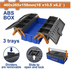 Hộp Nhựa ABS Đựng Dụng Cụ 3 Khay WADFOW WTB4303