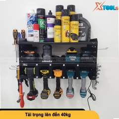 COMBO 3 (Kệ + khay cờ lê + khay vít) kệ treo súng pin XTOOL WX101