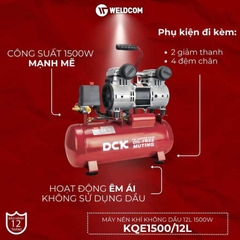 Máy Nén Khí Không Dầu 12L 1500W Kqe1500/12L - DCK