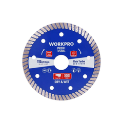 Lưỡi Cưa Đĩa Cắt Kim Cương Turbo Ultrathin Turbo Để Cắt Chuyên Nghiệp 230x222x7mm Workpro WP405057