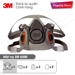 MẶT NẠ 3M 6200 + PHIN 6001 + 1 CẶP NẮP + 1 CẶP BÔNG