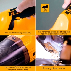 Máy Hút Bụi Dùng Pin INGCO 20V 0,7L CVLI2001