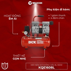 Máy Nén Khí Không Dầu 8L 550W KQE1608L - DCK