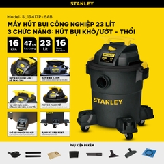 [Sale 9/9] Máy Hút Bụi Công Nghiệp Stanley 23L Khô Ướt Thổi SL19417P-6AB
