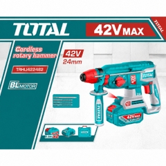 Máy khoan bê tông 24mm không chổi than dùng pin 42V Total TRHLI422482