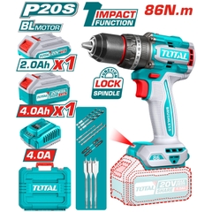 Máy Khoan Búa Không Chổi Than Dùng Pin 20V Total TIDLI20868