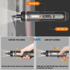 [Sale 25/9] Máy Vặn Vít Pin 4V Worx WX242