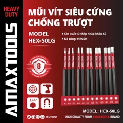 Mũi Vít Siêu Cứng Chống Trượt Amaxtools HEX-50HT