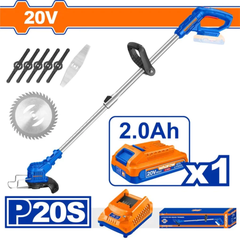Máy Cắt Cỏ Dùng Pin 20V ( 1 Pin 2.0Ah 1 Sạc) WADFOW WGTP5116