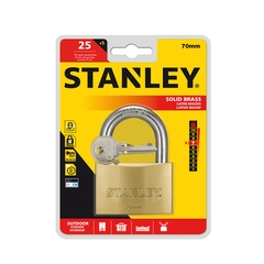 Ổ Khóa Hiệu Stanley USA, đồng thau, càng tiêu chuẩn, rộng 70mm chính hãng