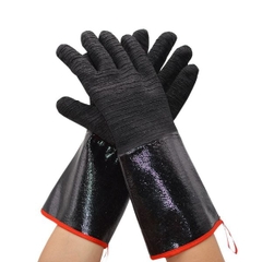 Găng Tay Chịu Nhiệt Độ Cao 500oc Neoprene Chống Cháy, Cách Nhiệt Chống Axit, Chống Kiềm Và Dầu 18 Inches