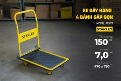 Xe đẩy hàng 4 bánh gấp gọn 150kg Stanley PC527