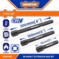 Bộ 3 Đầu Chuyển Đầu Tuýp Dài WADFOW WMS7403
