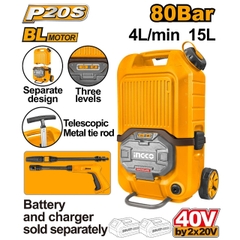 Máy Xịt Rửa Dùng Pin 2x20V (không Kèm Pin Và Sạc) INGCO CPWLI4006