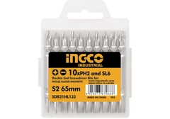Mũi bắt vít 2 đầu PH2+SL6.0x65mm INGCO SDB21HL133