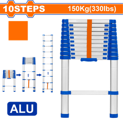 Thang Nhôm Rút Đơn 3.2m 10 Bậc WADFOW WLD5H10