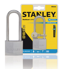 Ổ Khóa Stanley Chrome Trắng, Càng Dài 30,40,50mm - S742-015