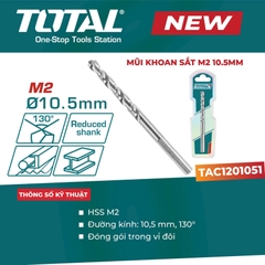 Mũi khoan sắt M2 10.5mm Total TAC1201051