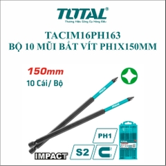 Bộ 10 Mũi Bắt Vít PH1x150mm Total TACIM16PH163