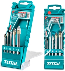 Bộ 5 mũi khoan kính đuôi trơn TOTAL TACSD7256
