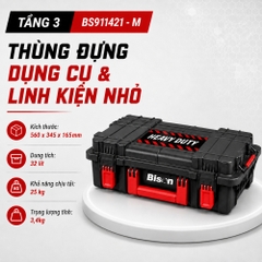 Thùng đồ nghề di động Bison 3in1 Combo 3 thùng kháng nước BS911421