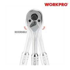 Tay vặn nhanh tự động 3in1 ( có đầu vuông 1/4inch + 3/8inch + 1/2inch) Workpro - WP271014