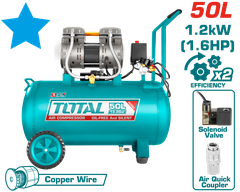 Máy nén khí không dầu 1.6HP Total TCS1120508