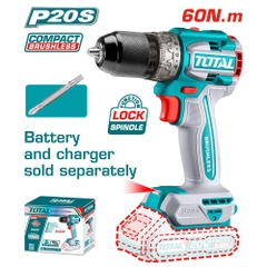 Máy Khoan Vặn Vít Không Chổi Than Dùng Pin Lithium-Ion 20V (chỉ Thân Máy) Total TDLI206021