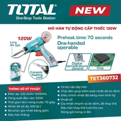 Mỏ hàn tự động cấp thiếc 120W Total TET360732