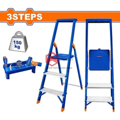 Thang Nhôm Gia Đình Bằng Thép Và Nhôm 3 Bậc WADFOW WLD1H03