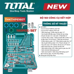 [Sale 9/9] Bộ Đồ Nghề Sửa Xe 160 Chi Tiết Total THKTHP61607